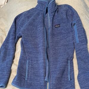 Patagonia Heathered Blue Zip-Up Fleece